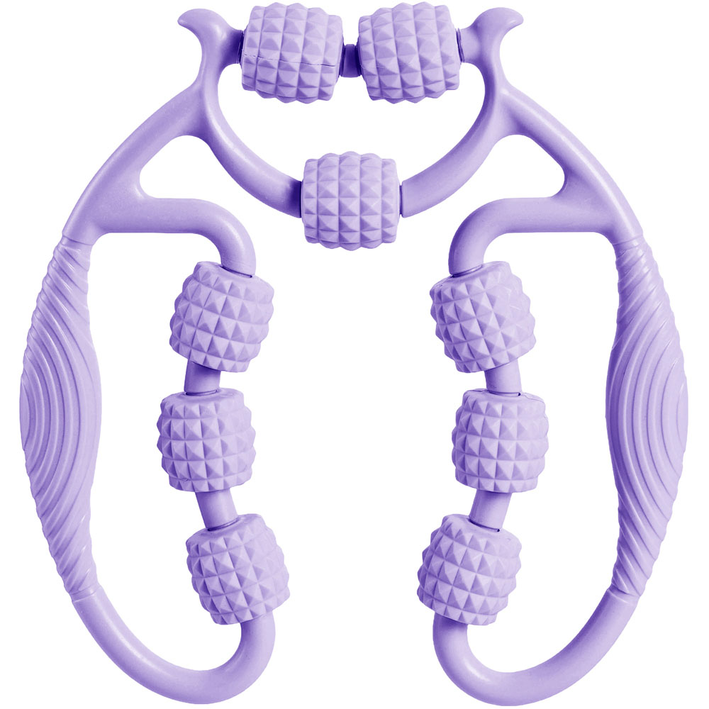 Home & Outdoor Direct Purple 9 Wheel Leg Muscle Roller Massager Image 1