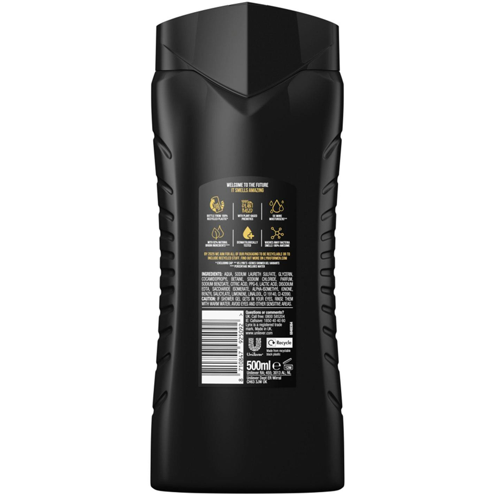 Lynx Black Shower Gel 500ml and Anti-Perspirant Deodorant Body Spray 250ml 6 Pack Image 4