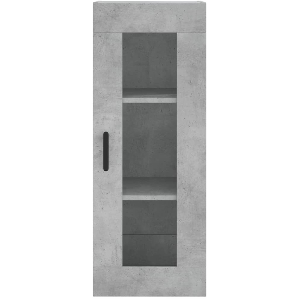 vidaXL Single Glass Door Concrete Grey Wall Mounted Cabinet Image 7