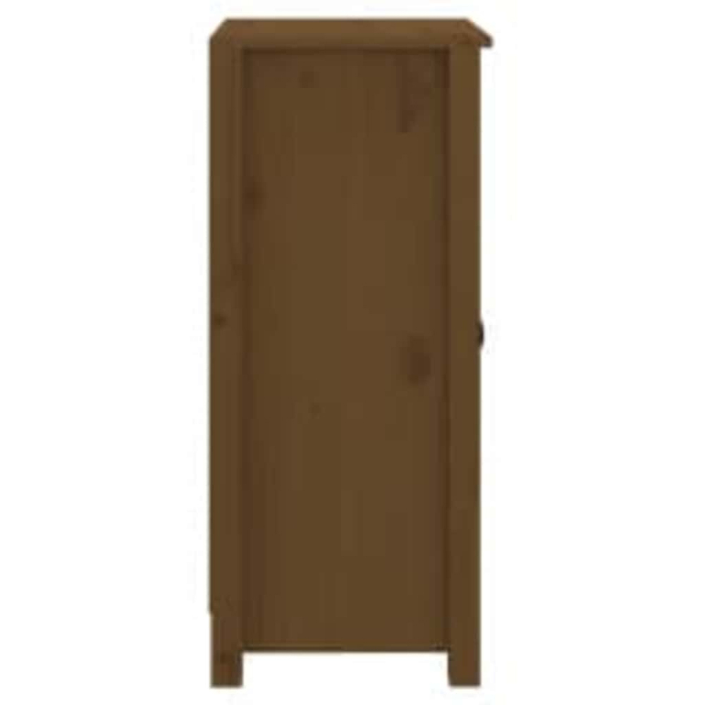 vidaXL Single Door Honey Brown Solid Pine Wood Sideboard Image 6