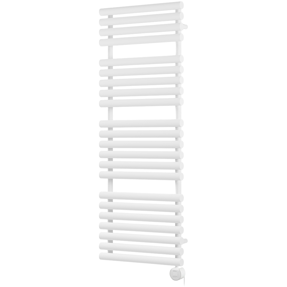 Terma Rolo Towel White Electric Towel Rail with VEO Element Controller 1360 x 520mm Image 1
