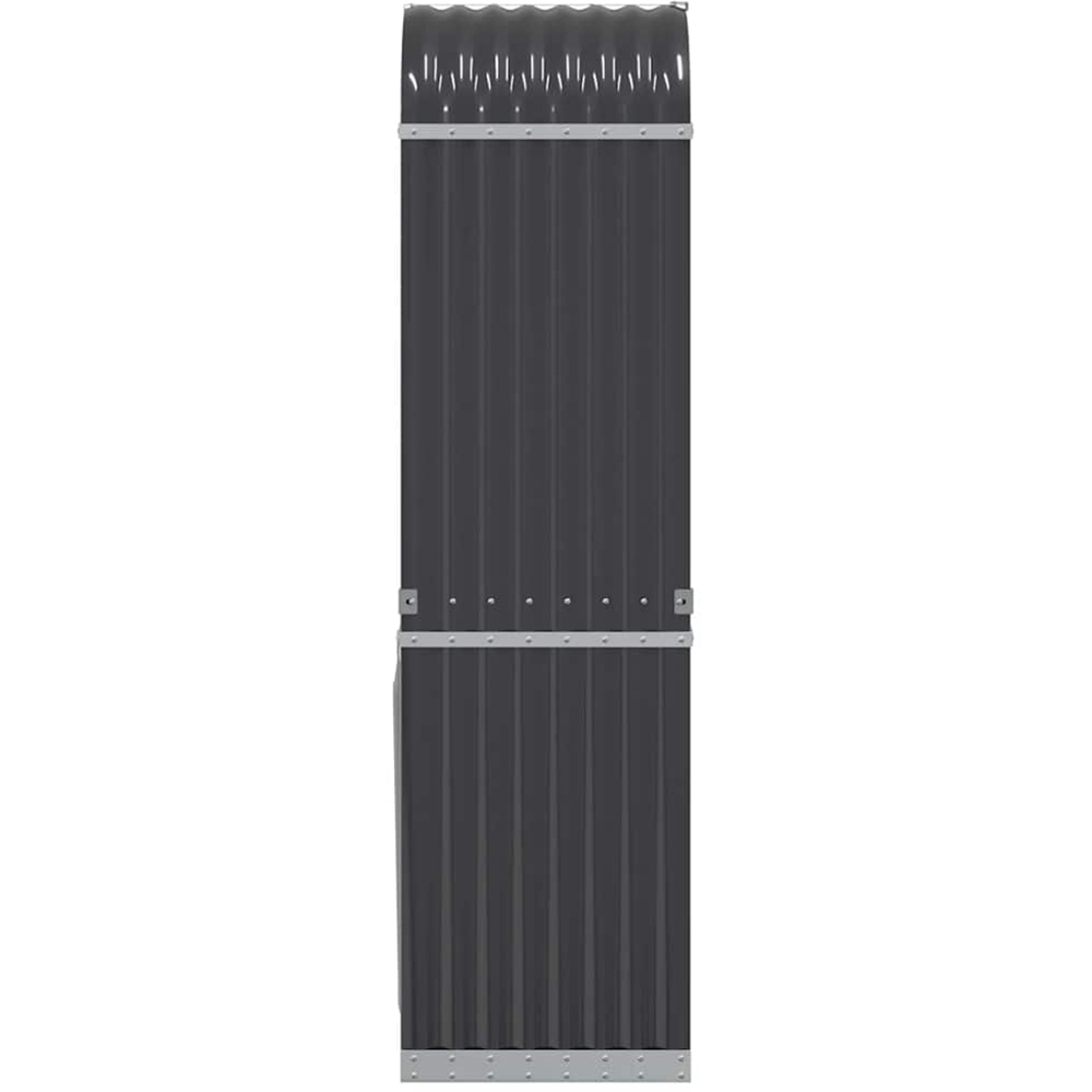 vidaXL Anthracite Galvanised Steel Firewood Log Holder 170 x 40 x 45cm Image 4