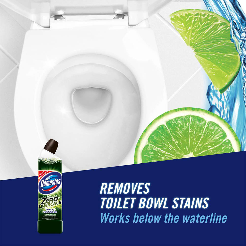 Domestos Zero Limescale Toilet Descaler 750ml 6 Pack Image 3