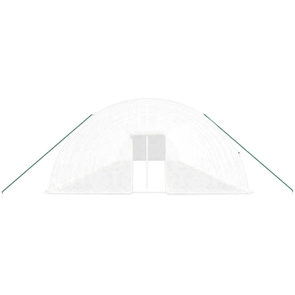 vidaXL White Polyethylene Galvanised Steel Frame 72.1 x 19.6ft Greenhouse Image 2