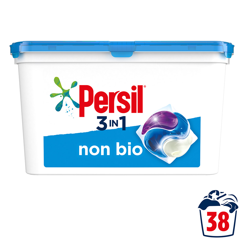 Persil Non-Bio 3-in-1 Laundry Washing Capsules 38W Image 1