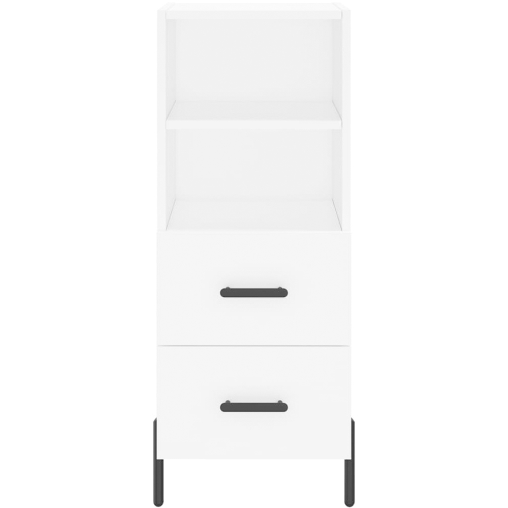 vidaXL 2 Drawer 2 Shelf White Sideboard Image 6