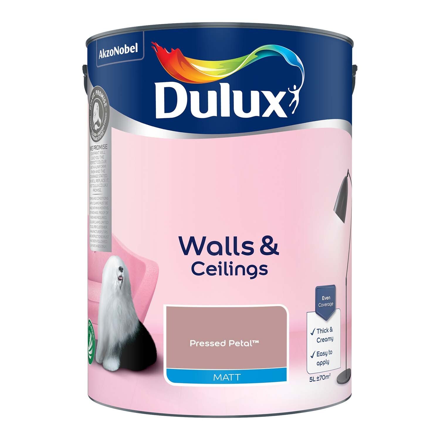 Dulux Walls and Ceilings Matt Emulsion Paint - Pressed Pleated Image 4
