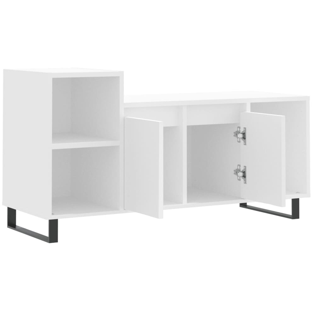 vidaXL 2 Door 3 Shelf White TV Cabinet Image 6