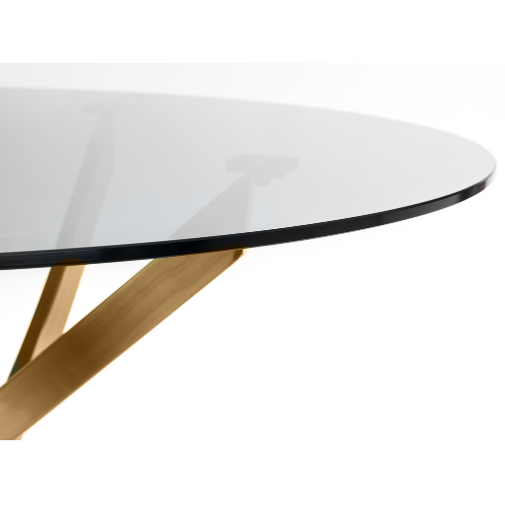Julian Bowen Montero Metal and Glass 4 Seater Round Dining Table Image 3