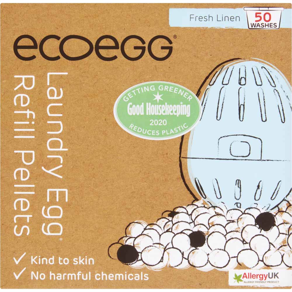 ecoegg Fresh Linen Laundry Egg Refill Pellets 50 Washes Image 1