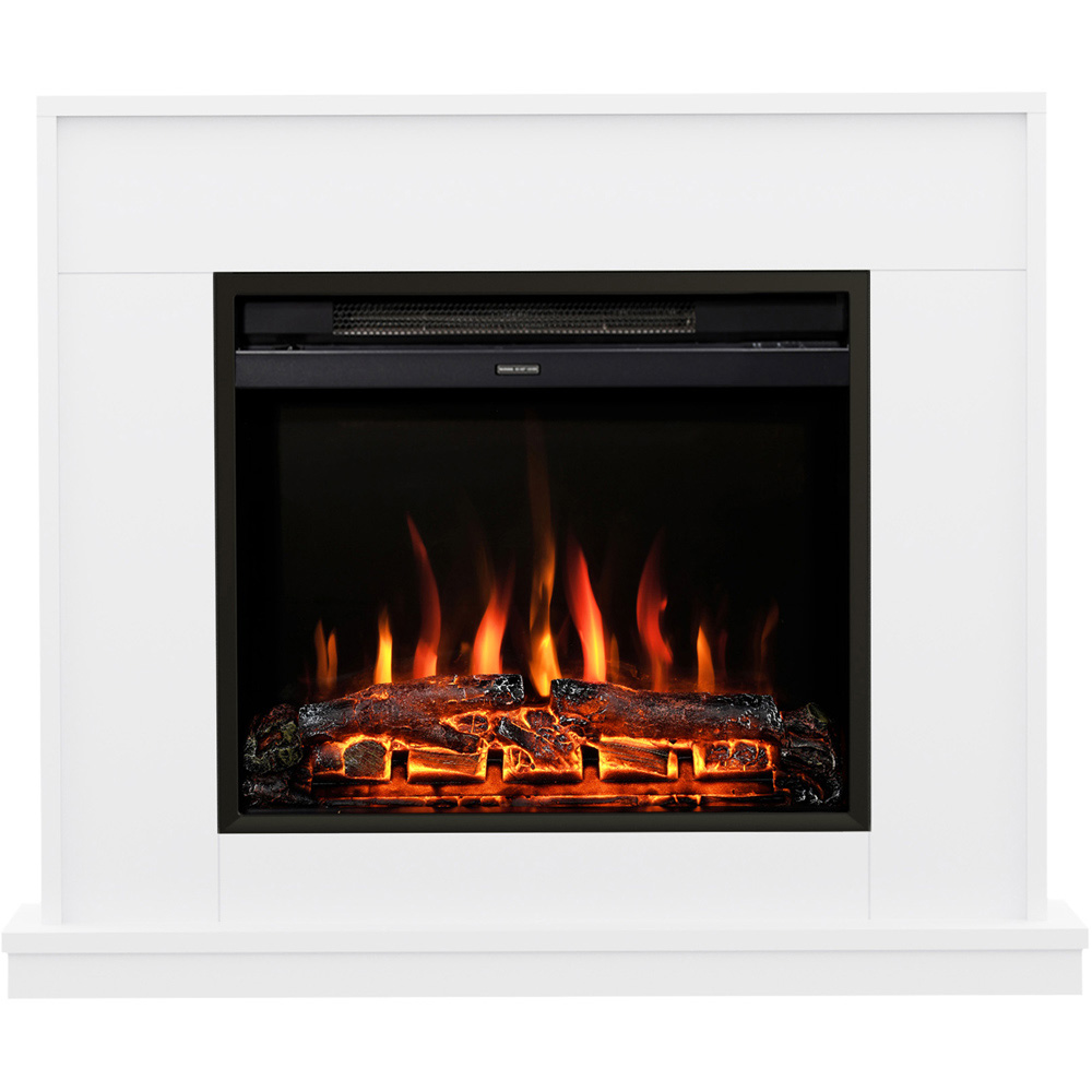 Be Modern Salehurst Ash White Timber Electric Fireplace 2kW 38 inch Image 3