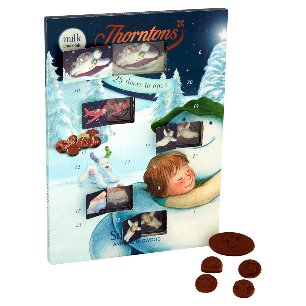 Thorntons Snowman and Snowdog Milk Advent Calendar 93g Image 2