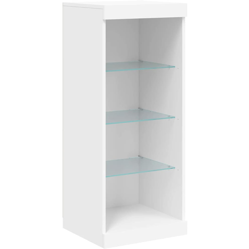 vidaXL 4 Door 8 Shelf White LED Sideboard 3 Piece Image 6