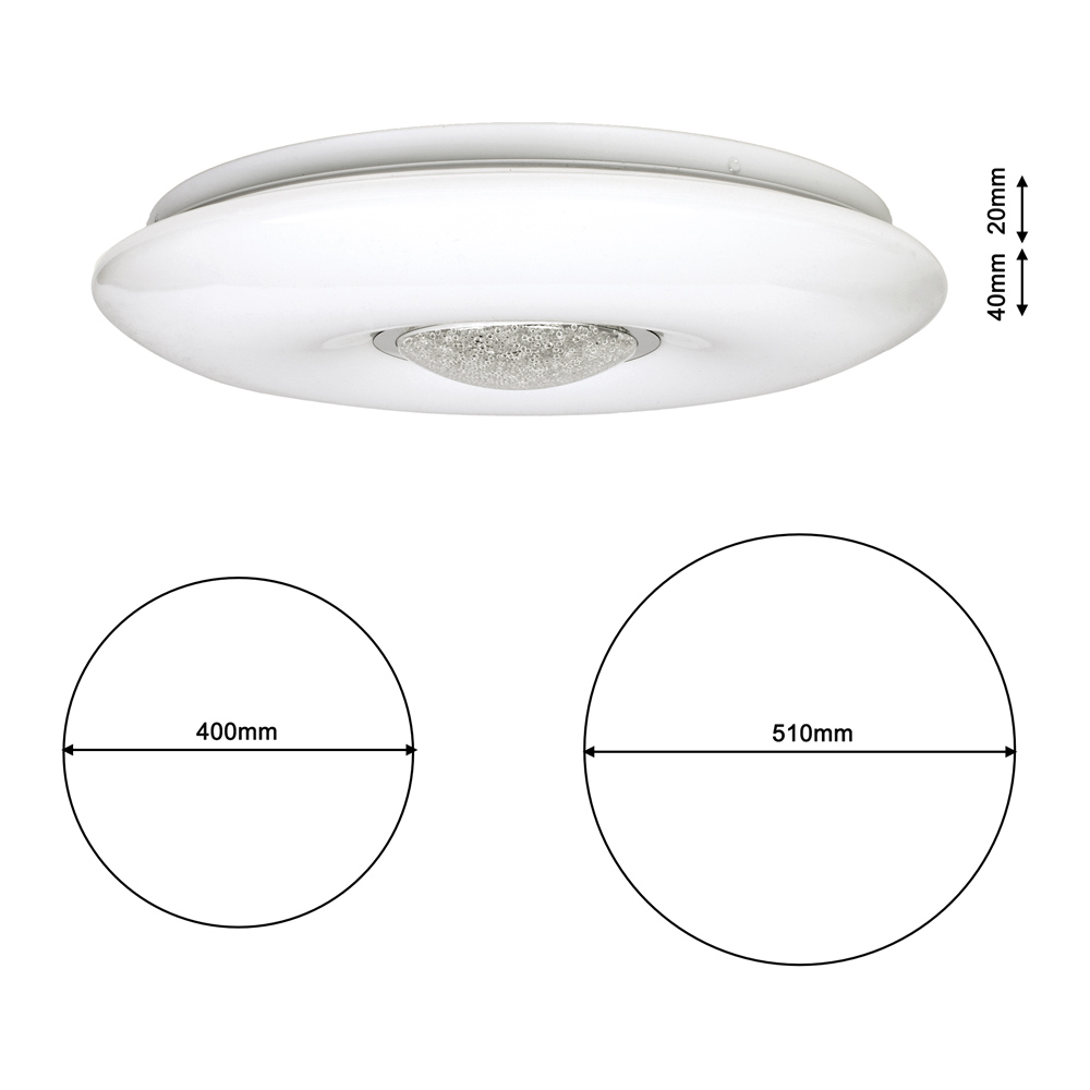 Milagro Vela White LED Ceiling Lamp 230V Image 6