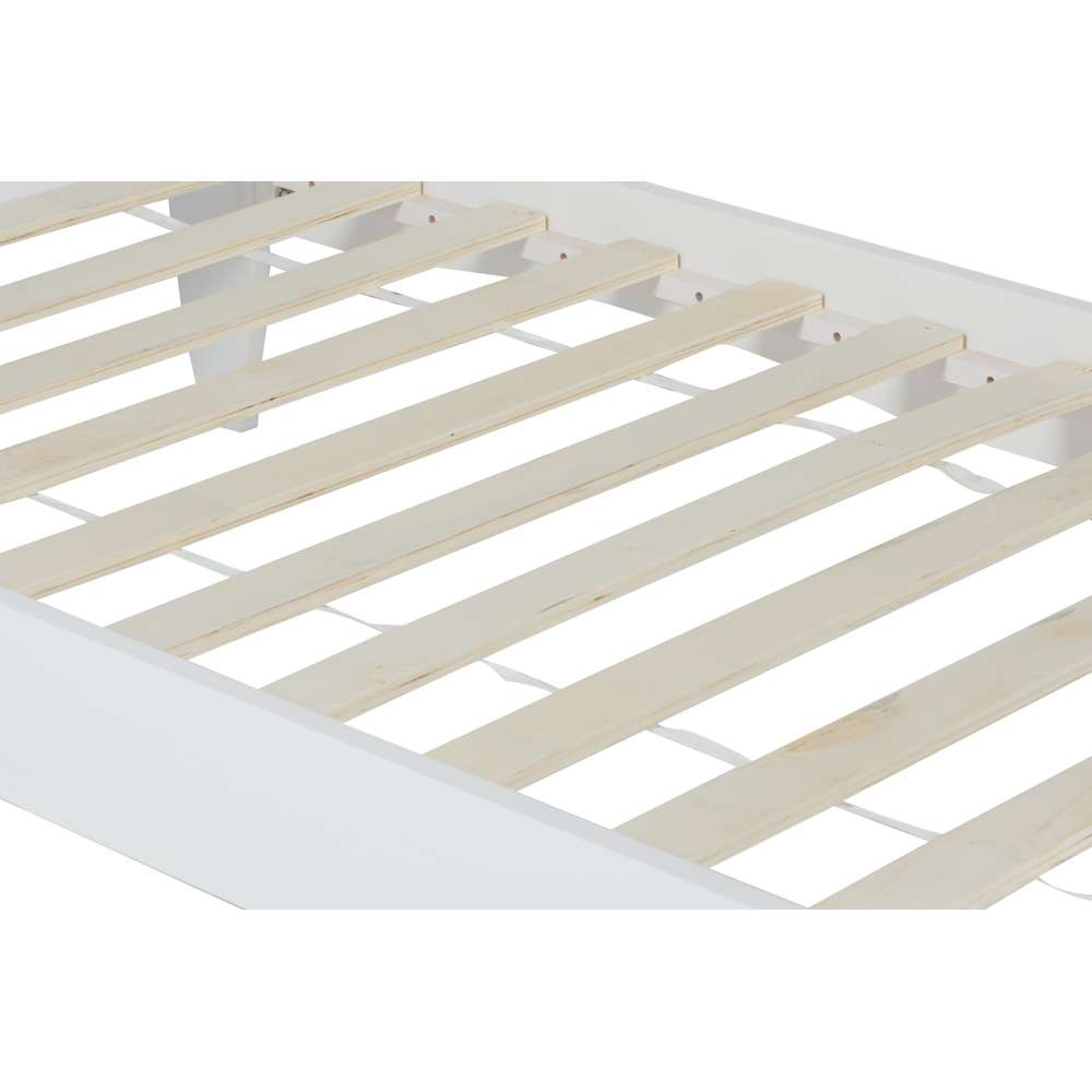 Belford Single White Wooden Bed Image 5