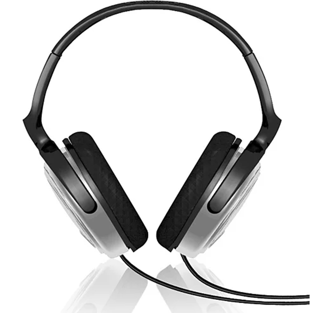 Philips SHP2500 Silver Indoor Corded Over-Ear TV Studio Headphones Image 2