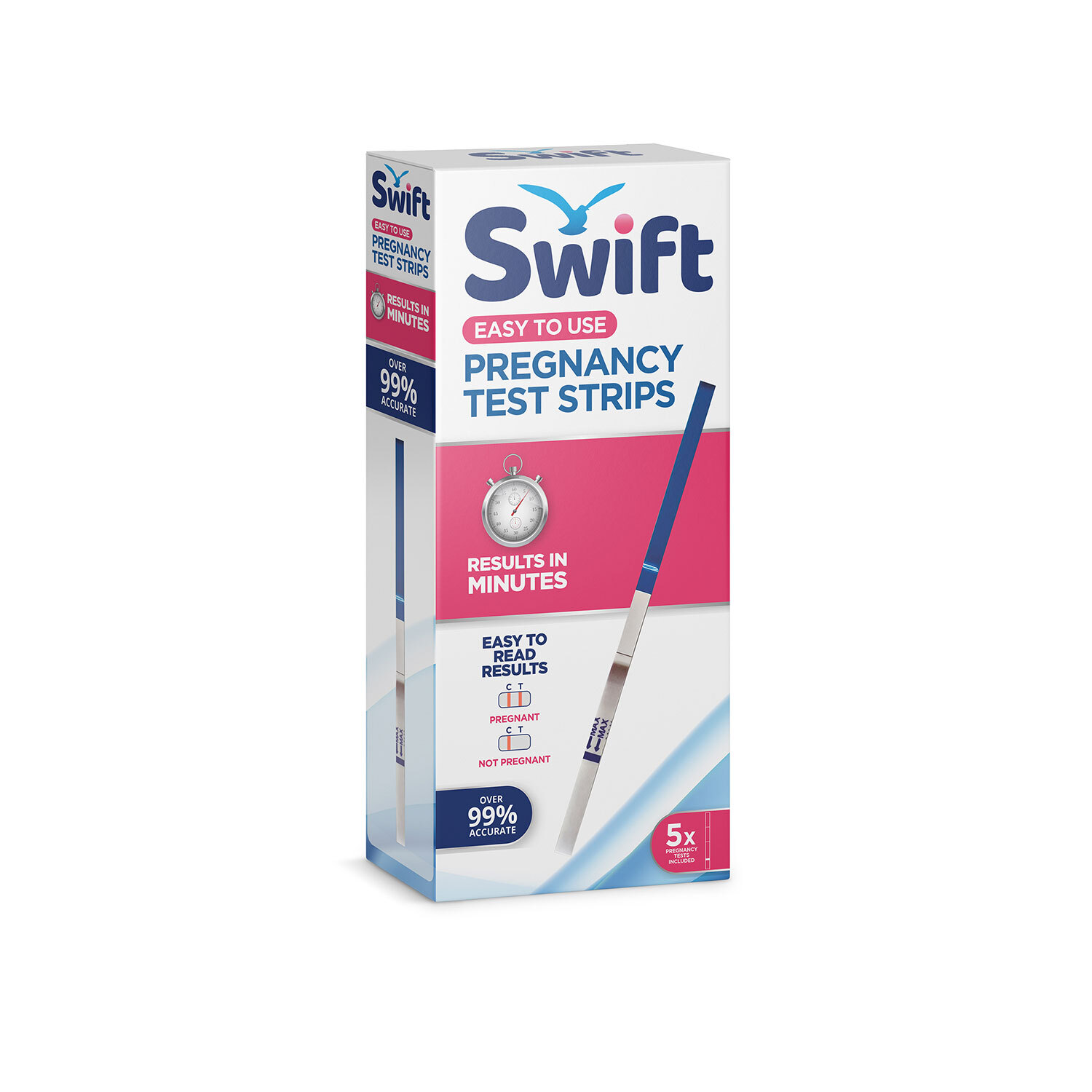 Pack of 5 Pregnancy Test Strips Image