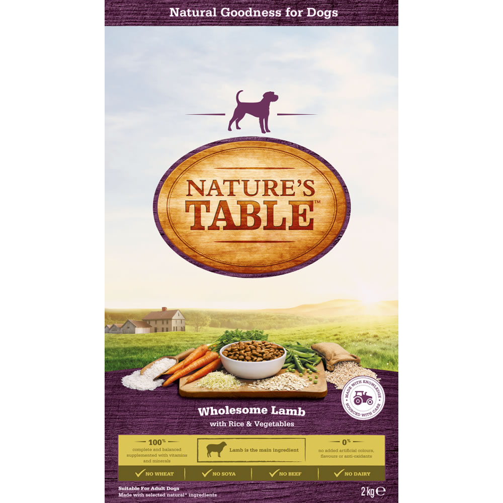 Nature's Table Lamb with Rice & Vegetables Complete Dog Food 2kg Image 2