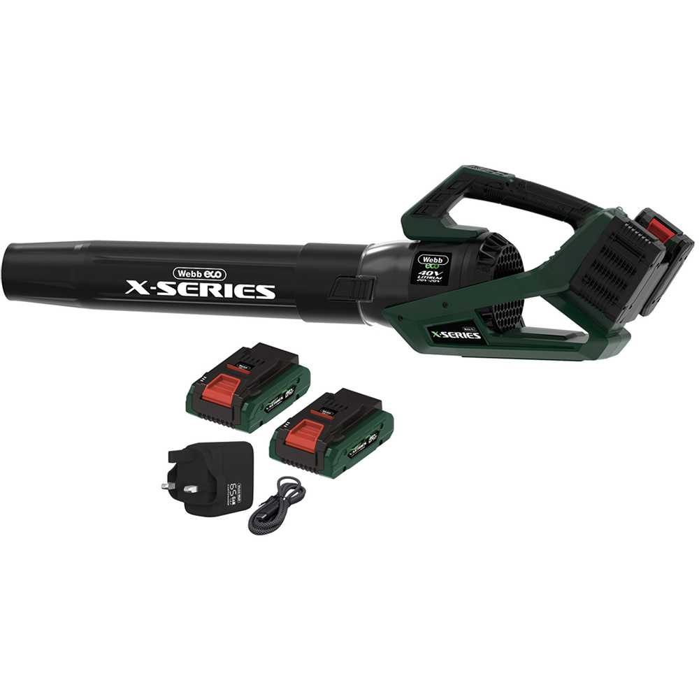 Webb WEV20X2ABB4X 40V 129mph Cordless Brushless Axial Blower with Battery and Charger Image 1