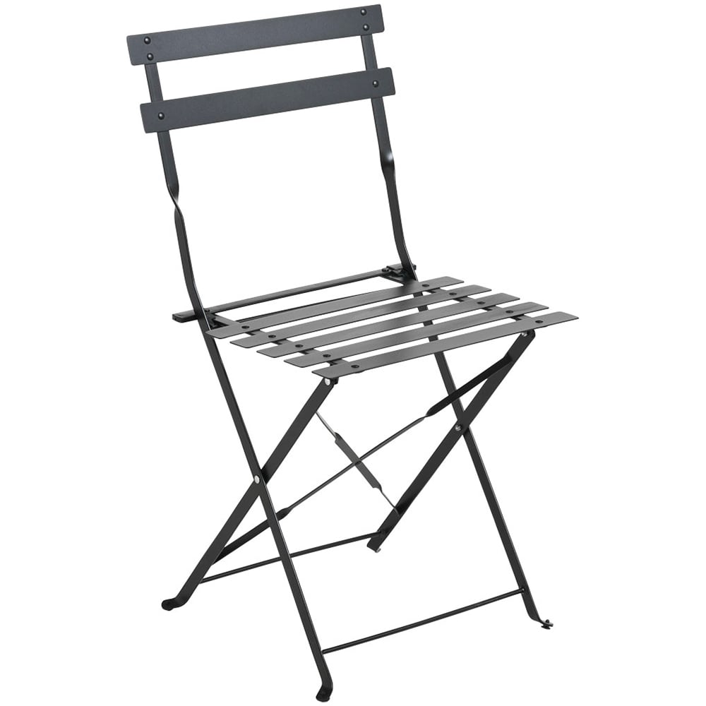 Wilko Metal Folding Bistro Set Black Image 3