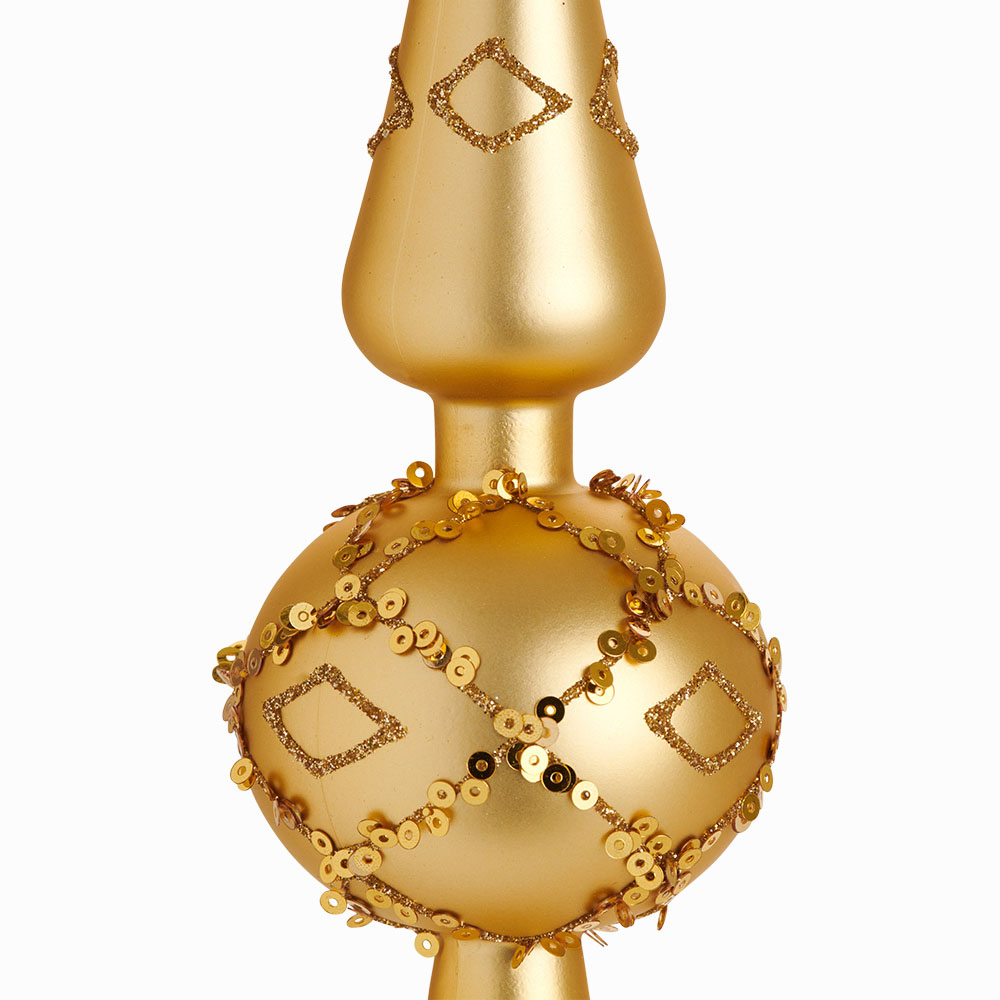 Wilko Luxe Gold Deco Christmas Tree Topper Image 2