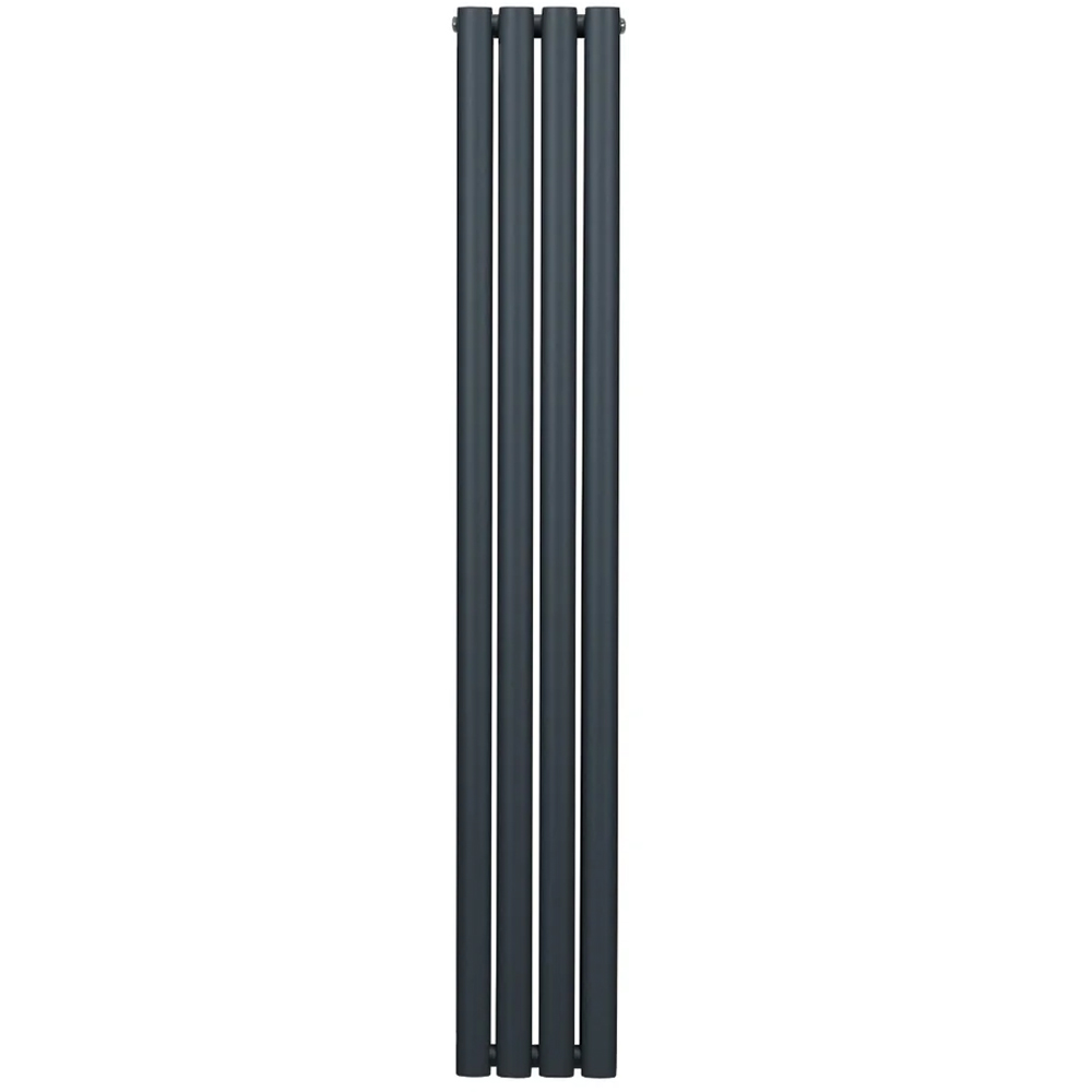 Monster Shop 2797BTU Anthracite Grey Oval Column Radiator 1600 x 240mm Image 1