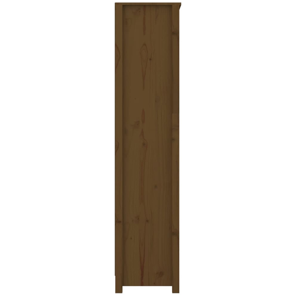 vidaXL 5 Shelf Honey Brown Solid Pine Wood Bookcase Image 5