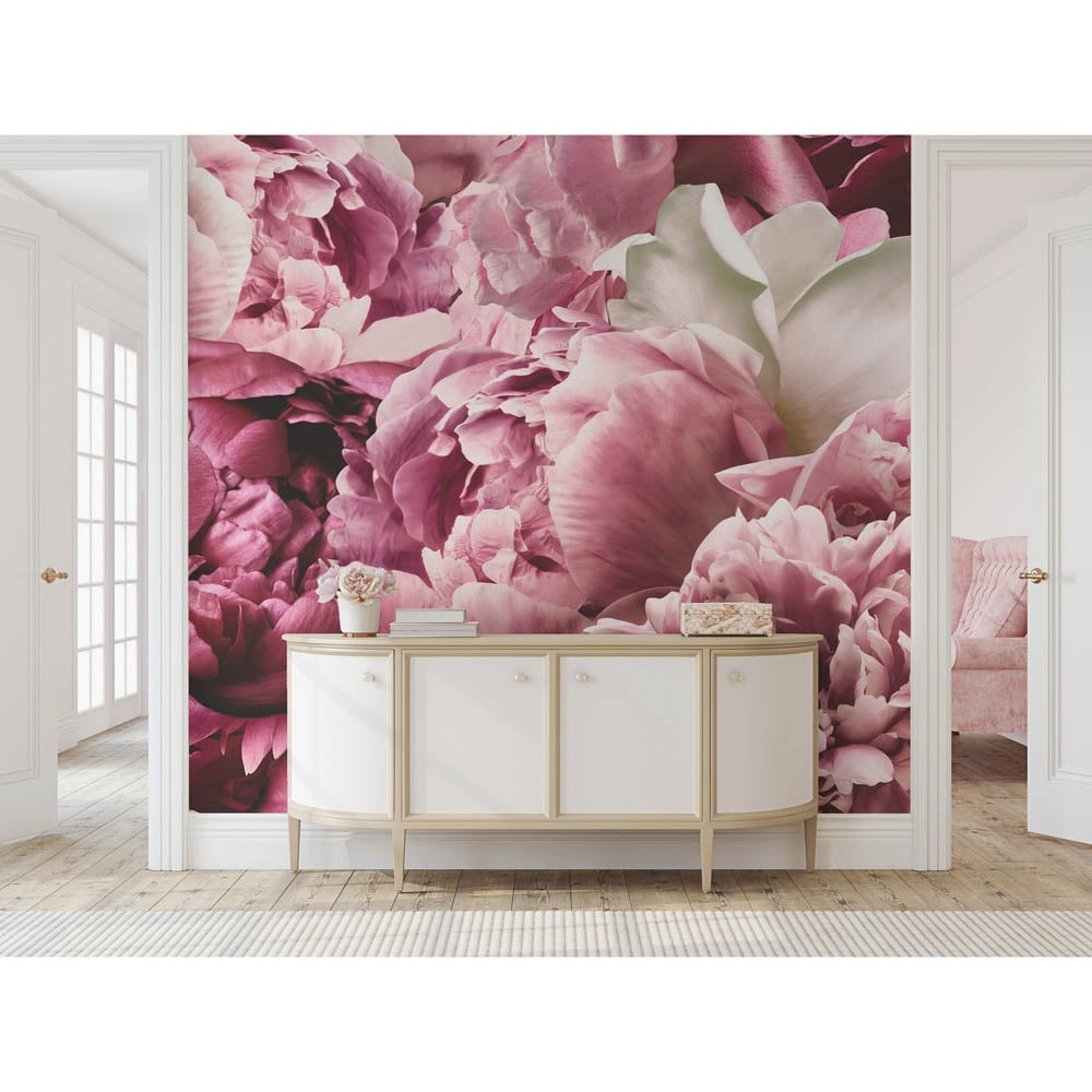 Arthouse Peonies Pink Wall Mural Image 3