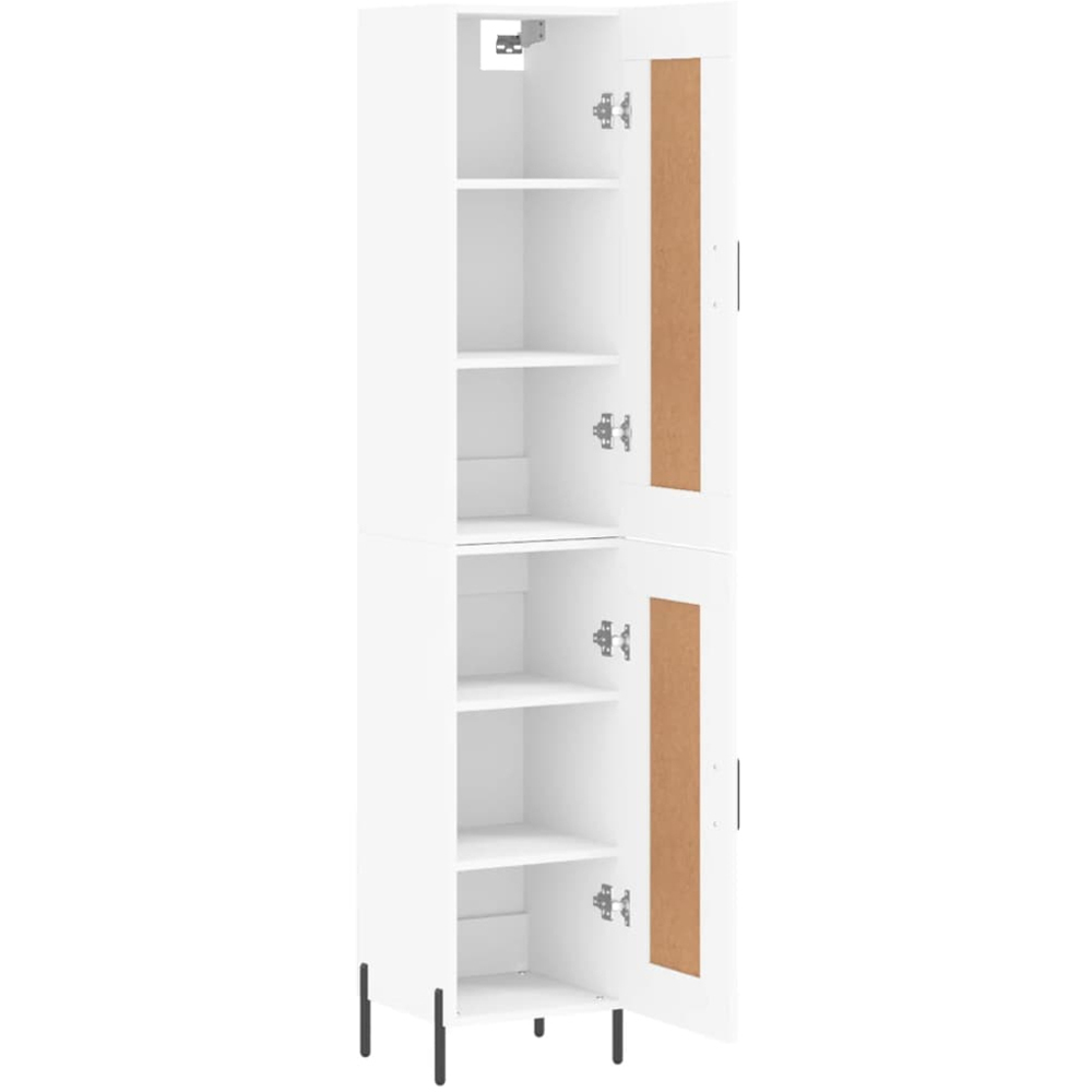 vidaXL 2 Door White Highboard Image 4