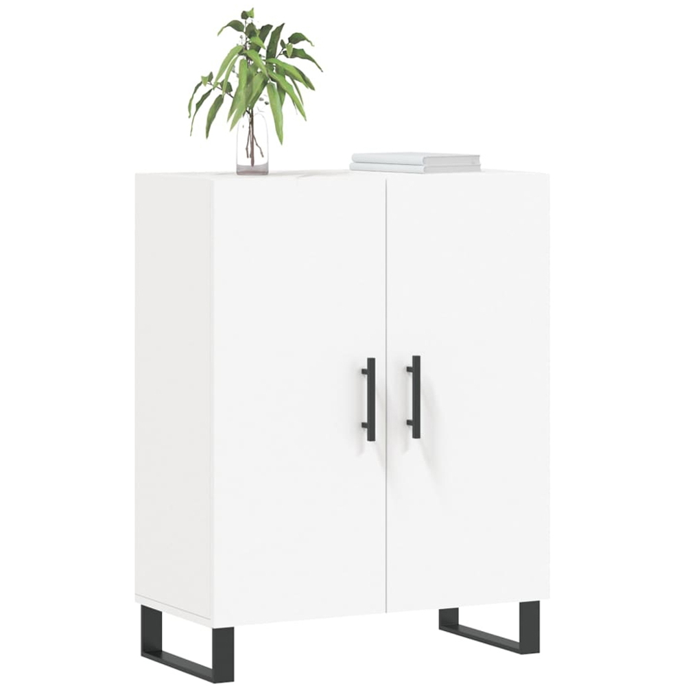 vidaXL 2 Door White Sideboard Image 3