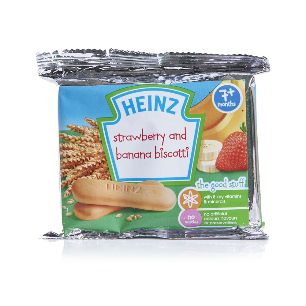 Heinz Strawberry and Banana Baby Biscotti 60g Image