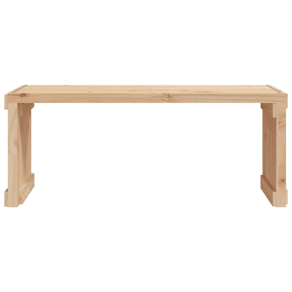 vidaXL Brown Solid Pine Wood Extendable Garden Bench Image 3