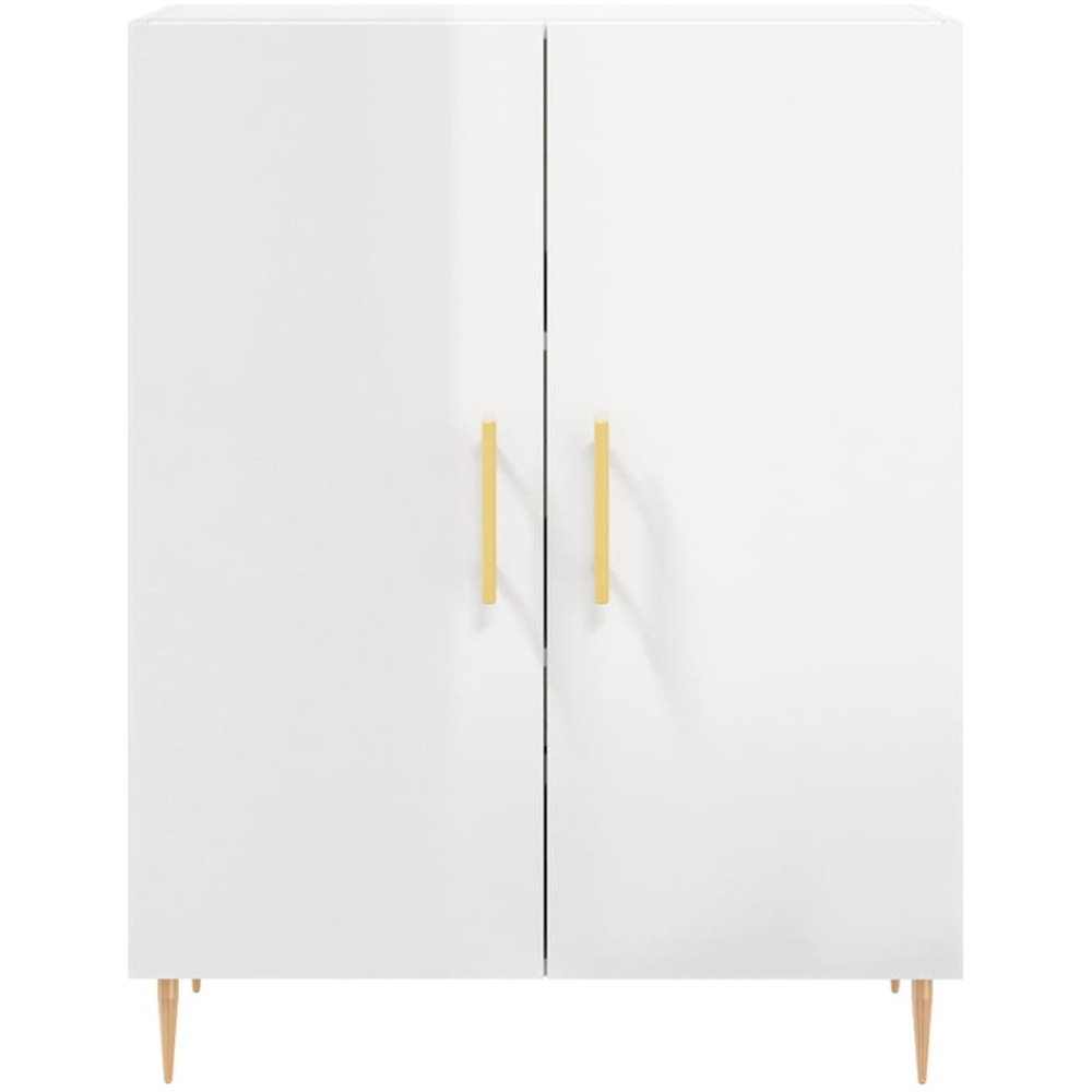 vidaXL 2 Door High Gloss White Sideboard Image 5