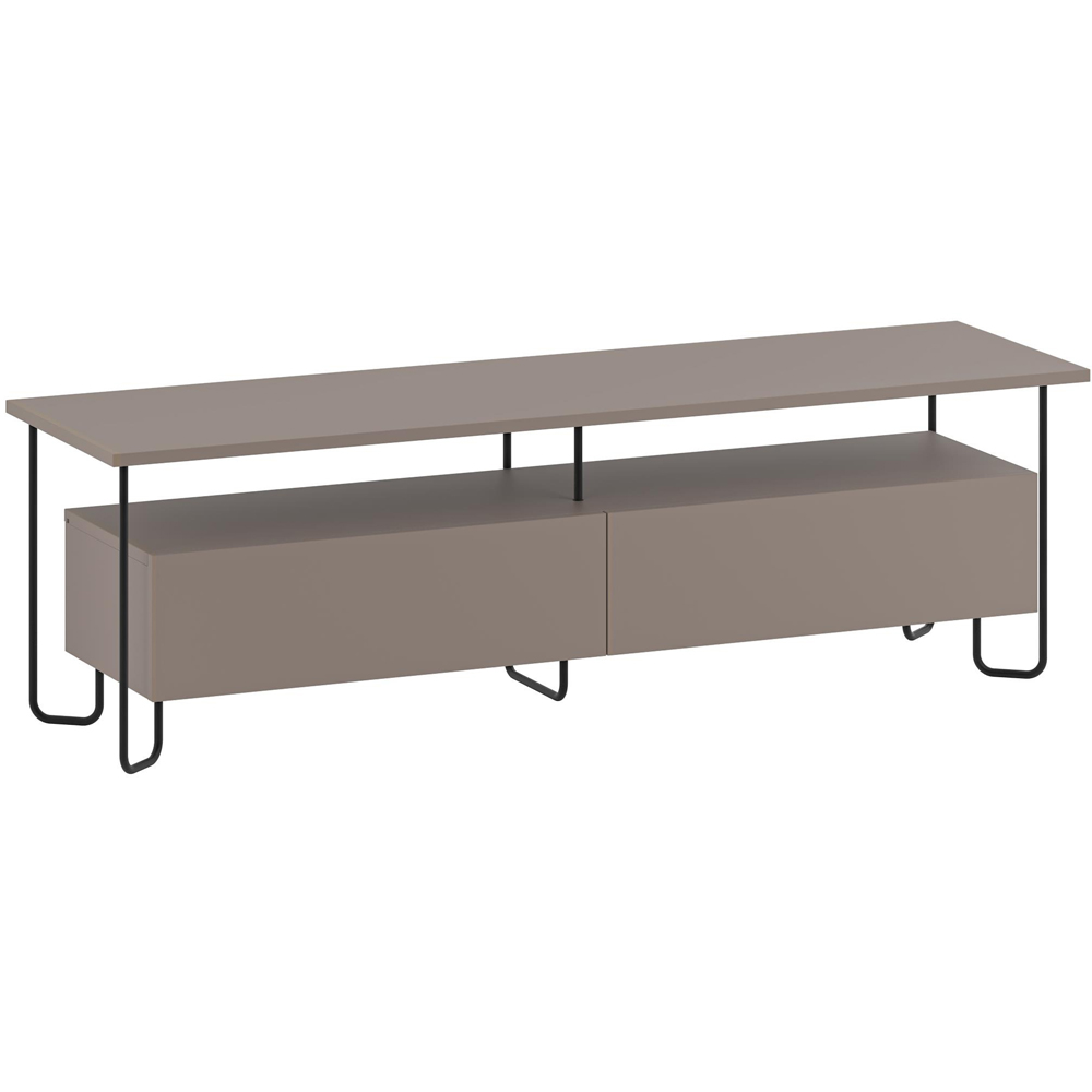 Decortie Cornea 2 Door Single Shelf Light Mocha TV Unit Image 2