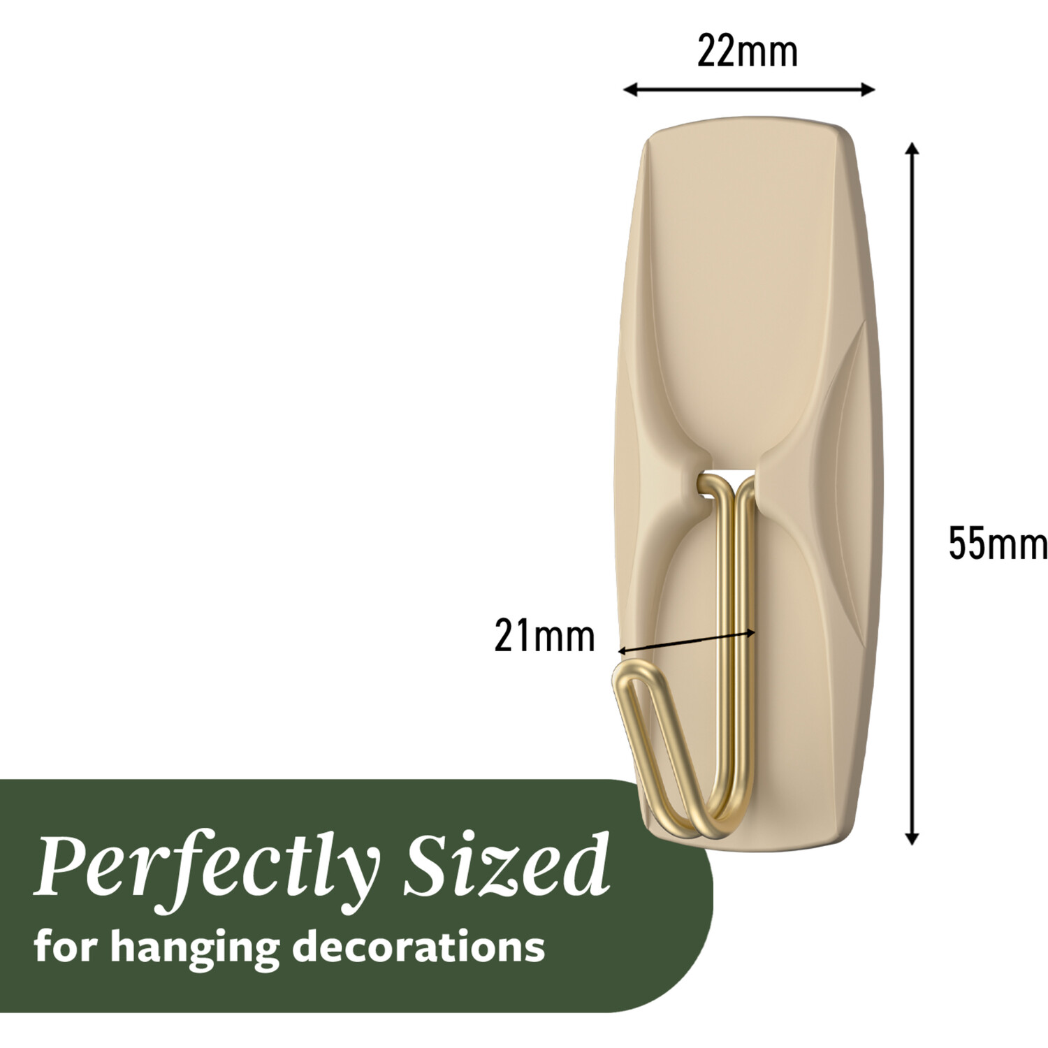 Pack of 6 Command Medium Hooks Latte Brown Image 3