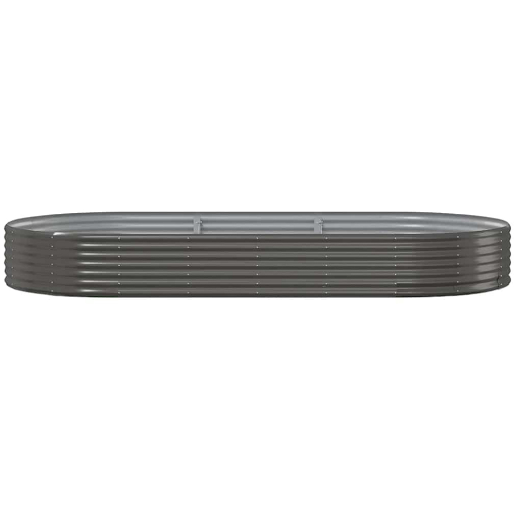 vidaXL Anthracite Galvanised Steel Raised Garden Bed 36 x 296 x 140cm Image 2