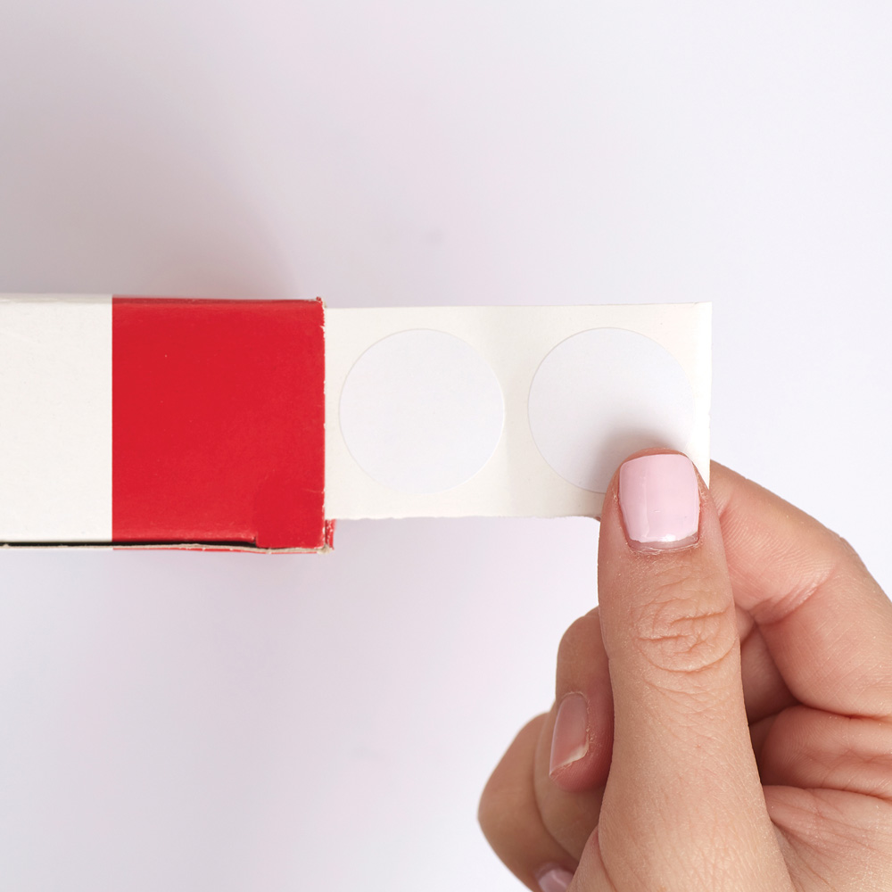 Blick White Round Self Adhesive Label in Dispenser 24mm 960 Pack Image 6