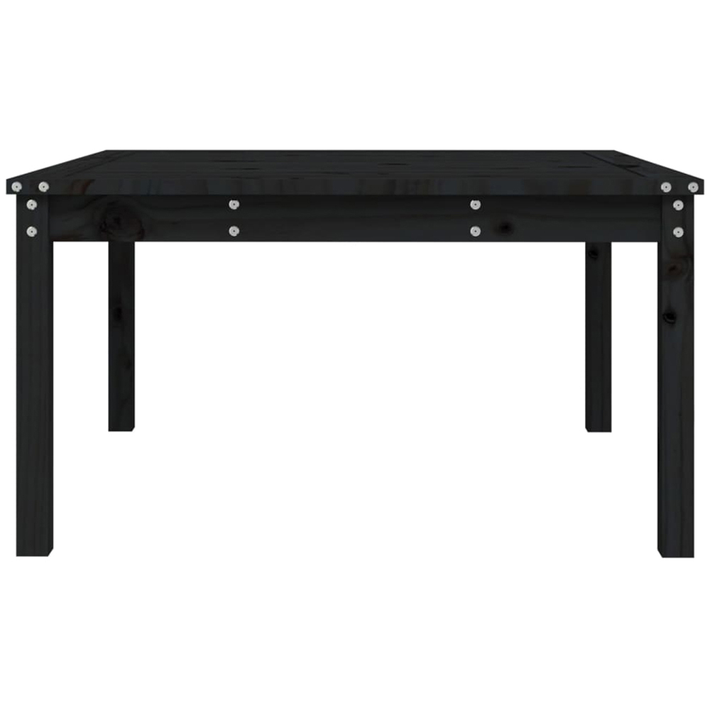 vidaXL Black Solid Pine Wood Slatted Garden Table 82.5 x 82.5cm Image 4