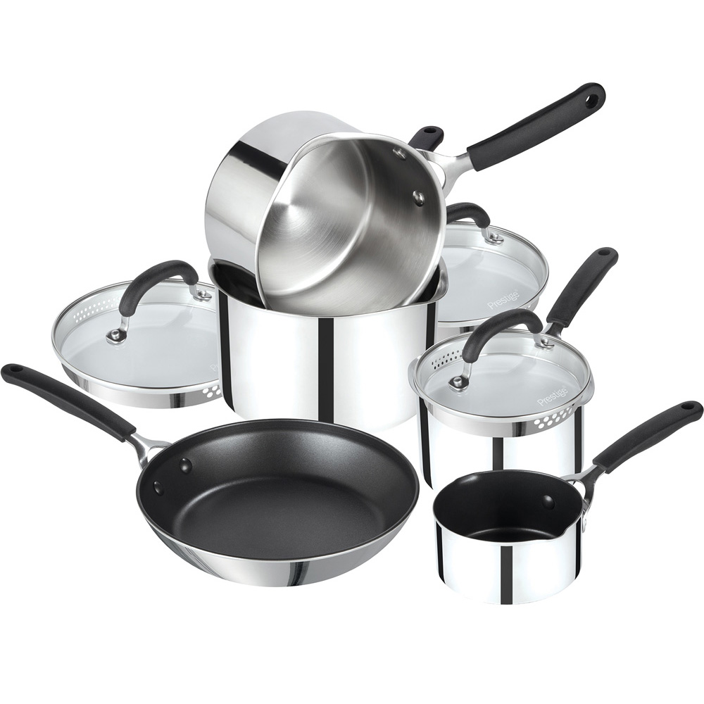 Prestige 5 Piece Stainless Steel Cookware Set Image 1