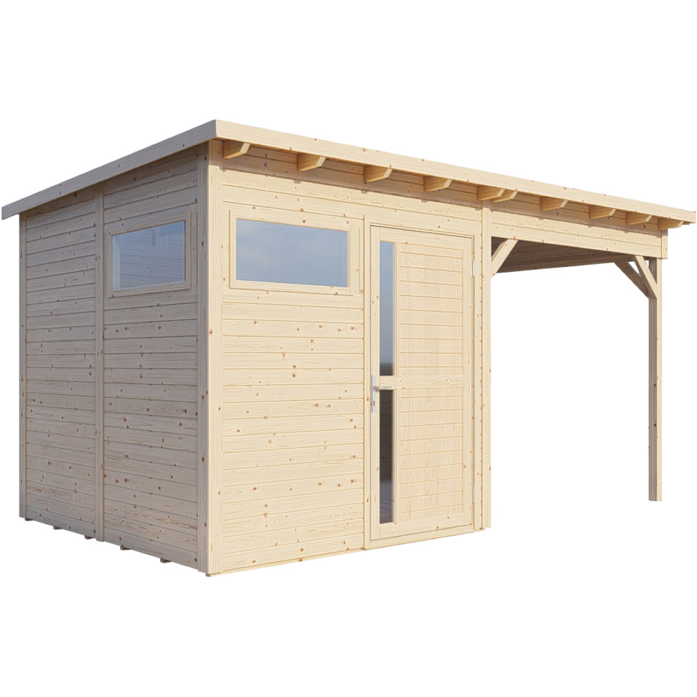 Rowlinson 16 x 9ft Natural Pentus 2 Summerhouse with Extension Image 1