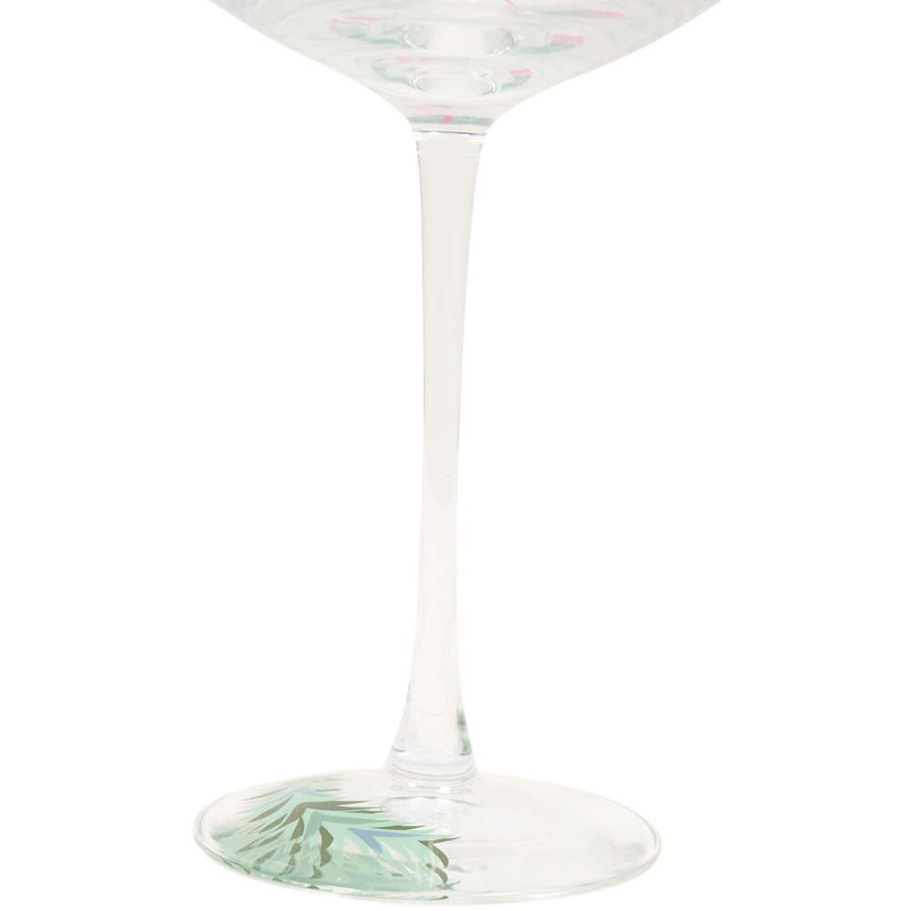 Bows and Gold Wreath Coupe Glass Image 3