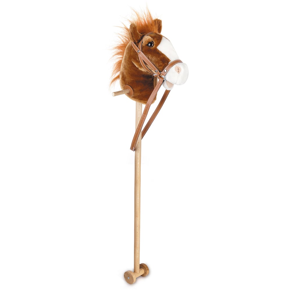 Toyrific Dark Brown Kids Hobby Horse Toy Image 1