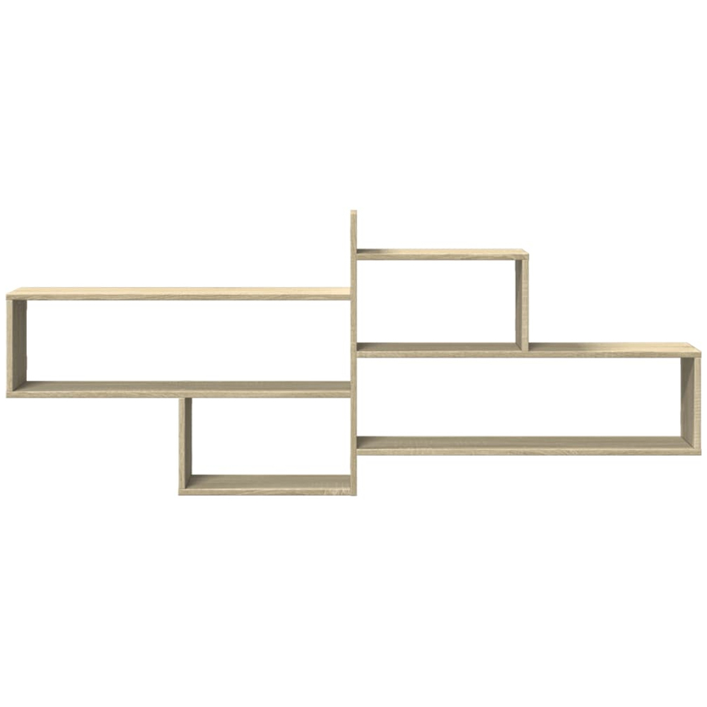 vidaXL 4 Open Compartment Sonoma Oak Wall Shelf Image 3
