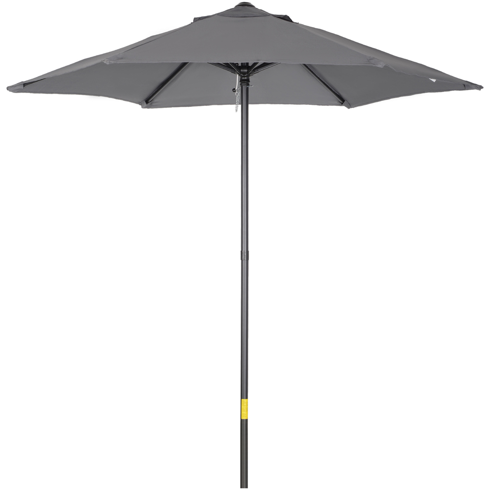 Outsunny Dark Grey Patio Parasol 2m Image 1