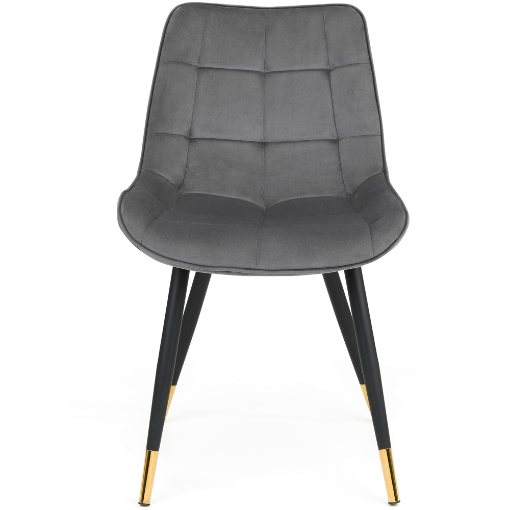 Julian Bowen Hadid Set of 2 Grey Dining Chair Image 4