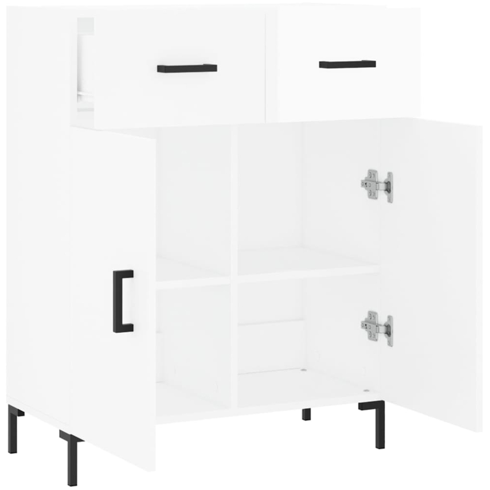 vidaXL 2 Door 2 Drawer High Gloss White Sideboard Image 5