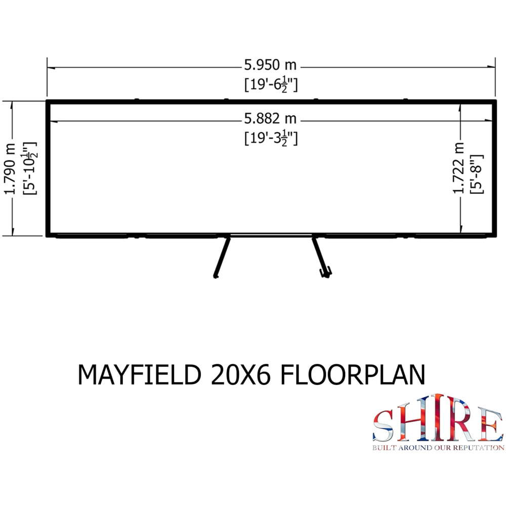 Shire Mayfield 20 x 6ft Summerhouse Image 9