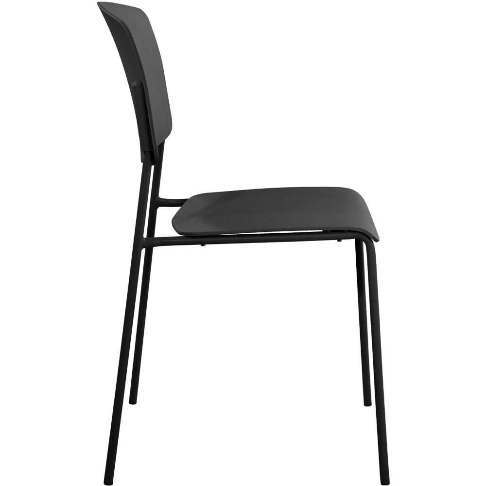 Core Products Academy Set of 2 Black Plastic Kitchen Chair Image 5