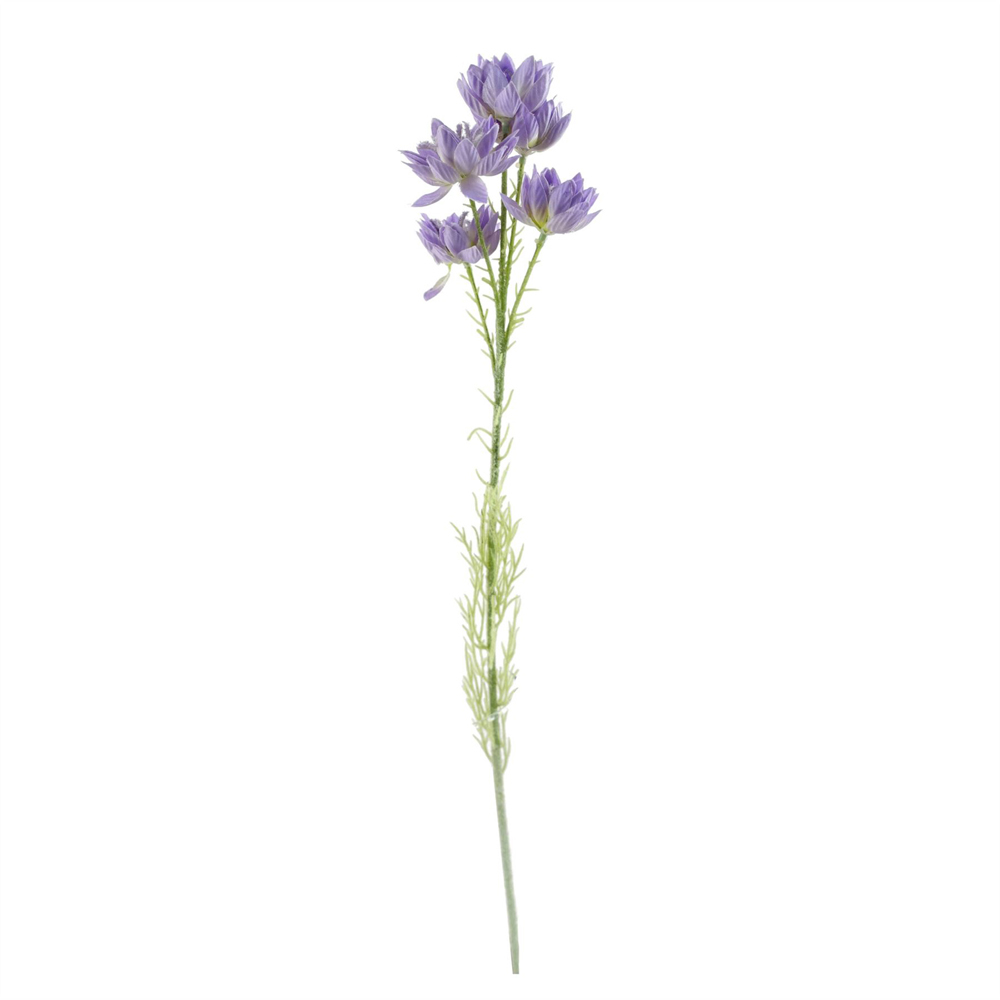 Leaf Purple Starflower Artificial Flower Bundle with Glass Vase 60cm 11 Pack Image 2