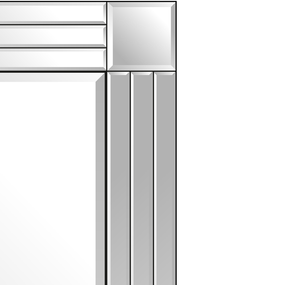MirrorOutlet Milton Bevelled Corner Cheval Free Standing Mirror 150 x 40cm Image 4